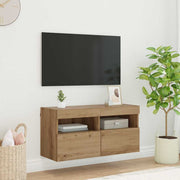 Tv wandkast 80x30x40 cm bewerkt hout