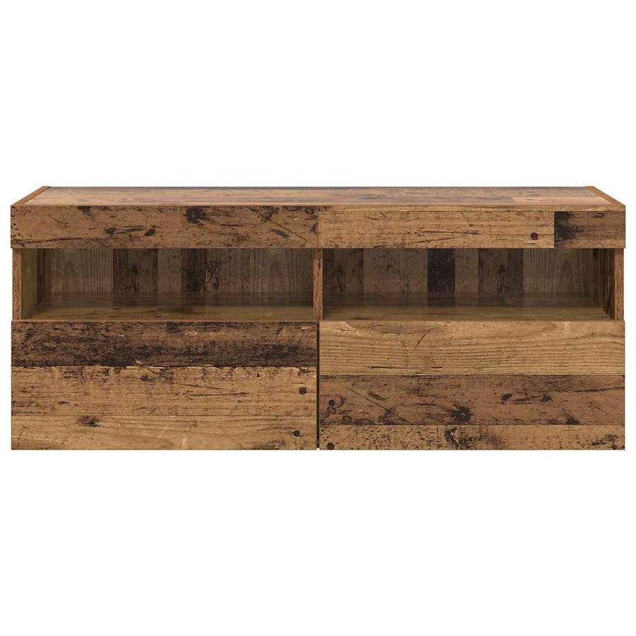 Tv Wandkast Oud Hout 100 X 30 X 40 Cm Bewerkt Hout