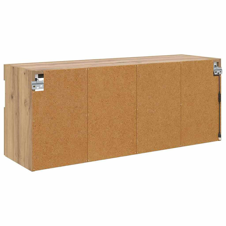 Tv Wandkast Artisan Eiken 100 X 30 X 40 Cm Bewerkt Hout