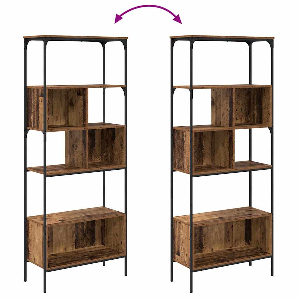 Boekenkast Oud Hout 76 x 33 x 188,5 cm Bewerkt hout