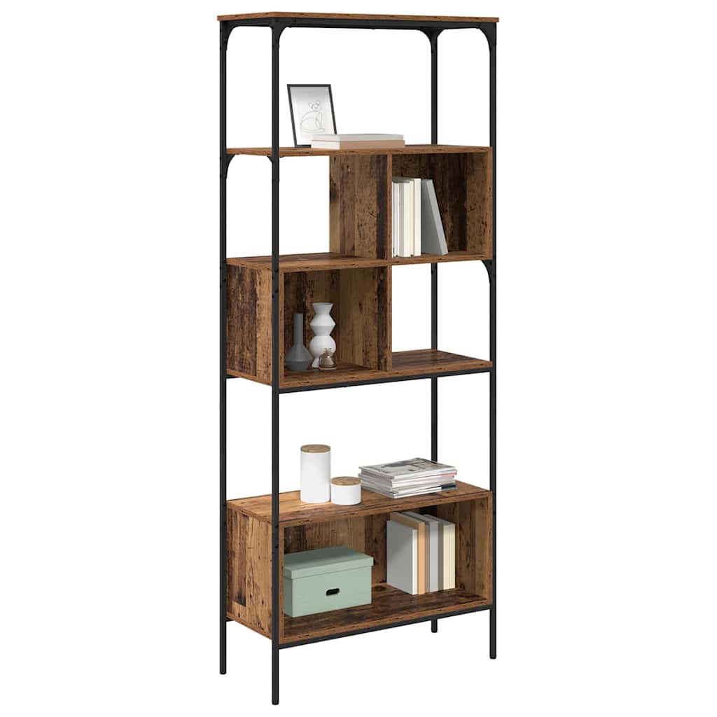 Boekenkast Oud Hout 76 x 33 x 188,5 cm Bewerkt hout