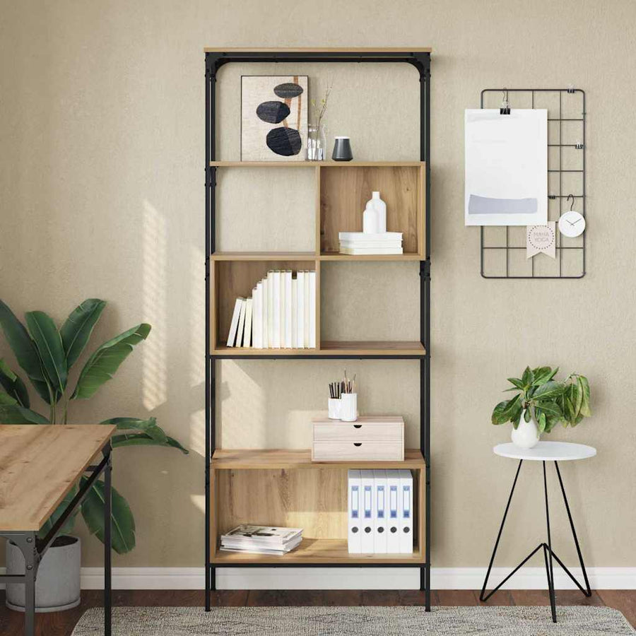 Boekenkast Artisan Eiken 76 x 33 x 188,5 cm Bewerkt hout