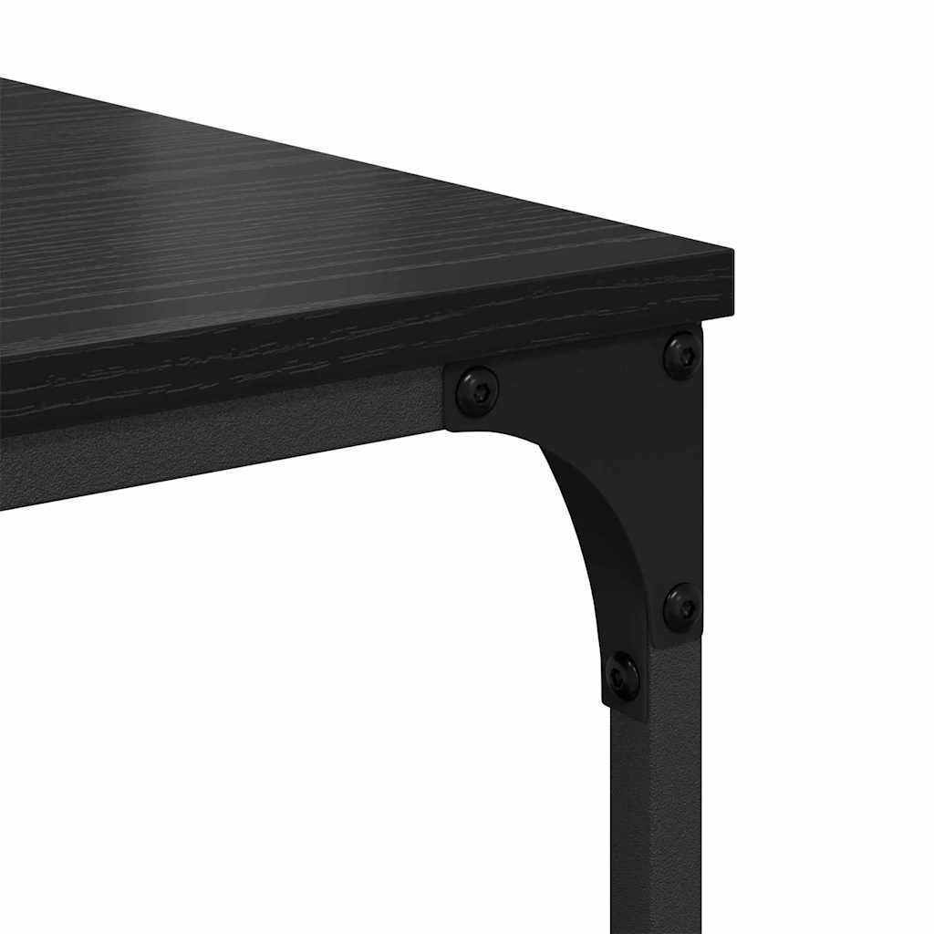 Boekenkast Zwart Eiken 76 x 33 x 188,5 cm Bewerkt hout