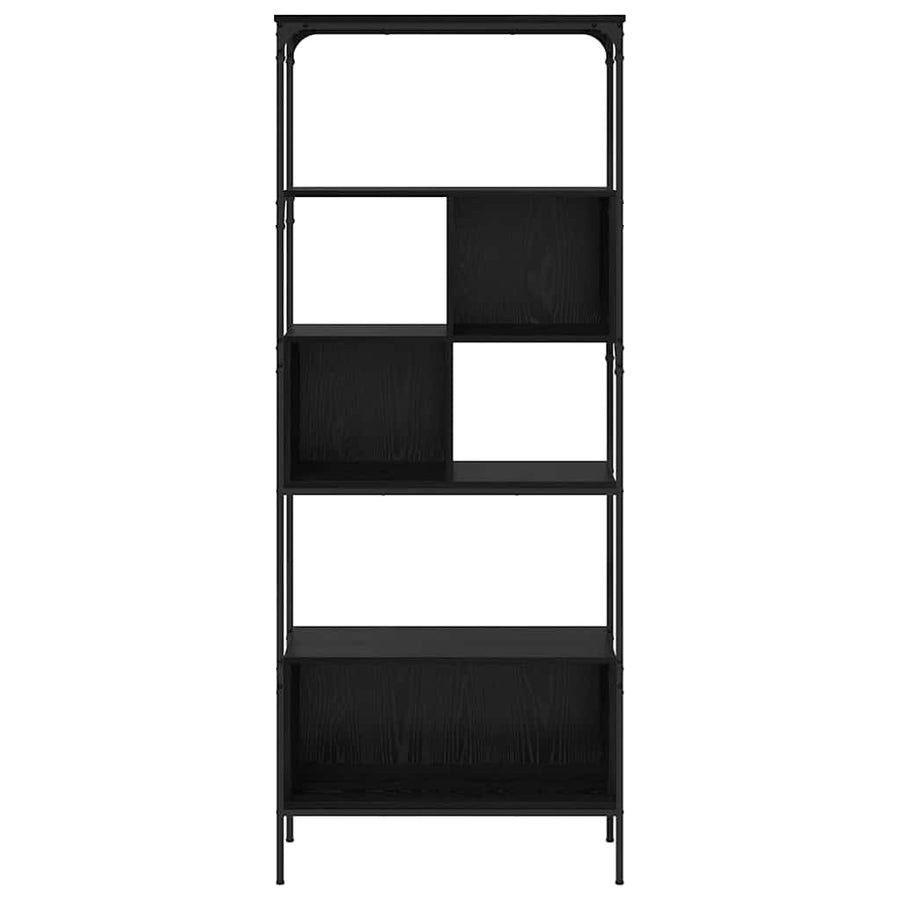 Boekenkast Zwart Eiken 76 x 33 x 188,5 cm Bewerkt hout