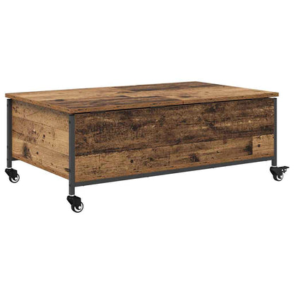 Salontafel Oud Hout 91 x 55 x 32 cm Bewerkt hout