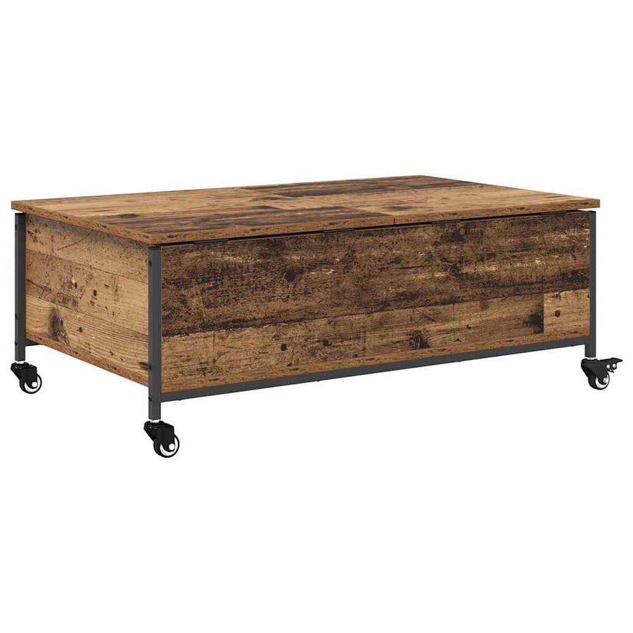 Salontafel Oud Hout 91 x 55 x 32 cm Bewerkt hout