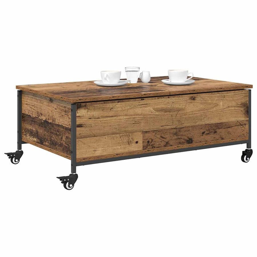 Salontafel Oud Hout 91 x 55 x 32 cm Bewerkt hout