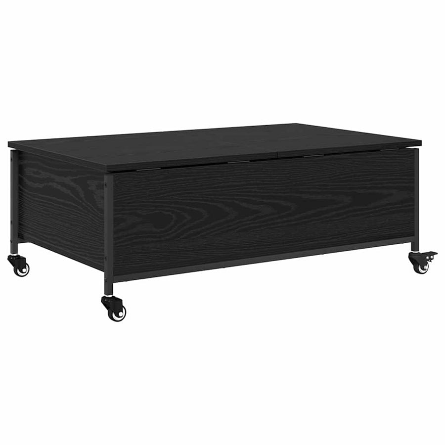 Salontafel Zwart Eiken 91 x 55 x 32 cm Bewerkt hout