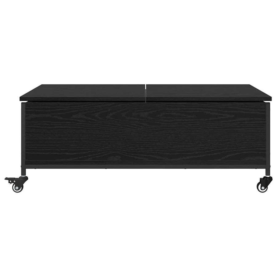 Salontafel Zwart Eiken 91 x 55 x 32 cm Bewerkt hout