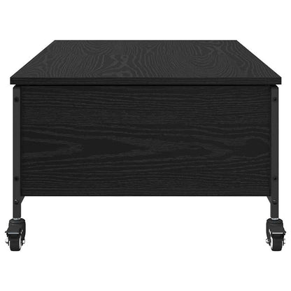 Salontafel Zwart Eiken 91 x 55 x 32 cm Bewerkt hout