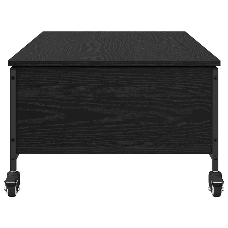Salontafel Zwart Eiken 91 x 55 x 32 cm Bewerkt hout