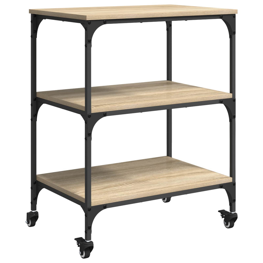 Keuken Trolley Sonoma Eiken 60 x 41 x 76 cm Bewerkt hout