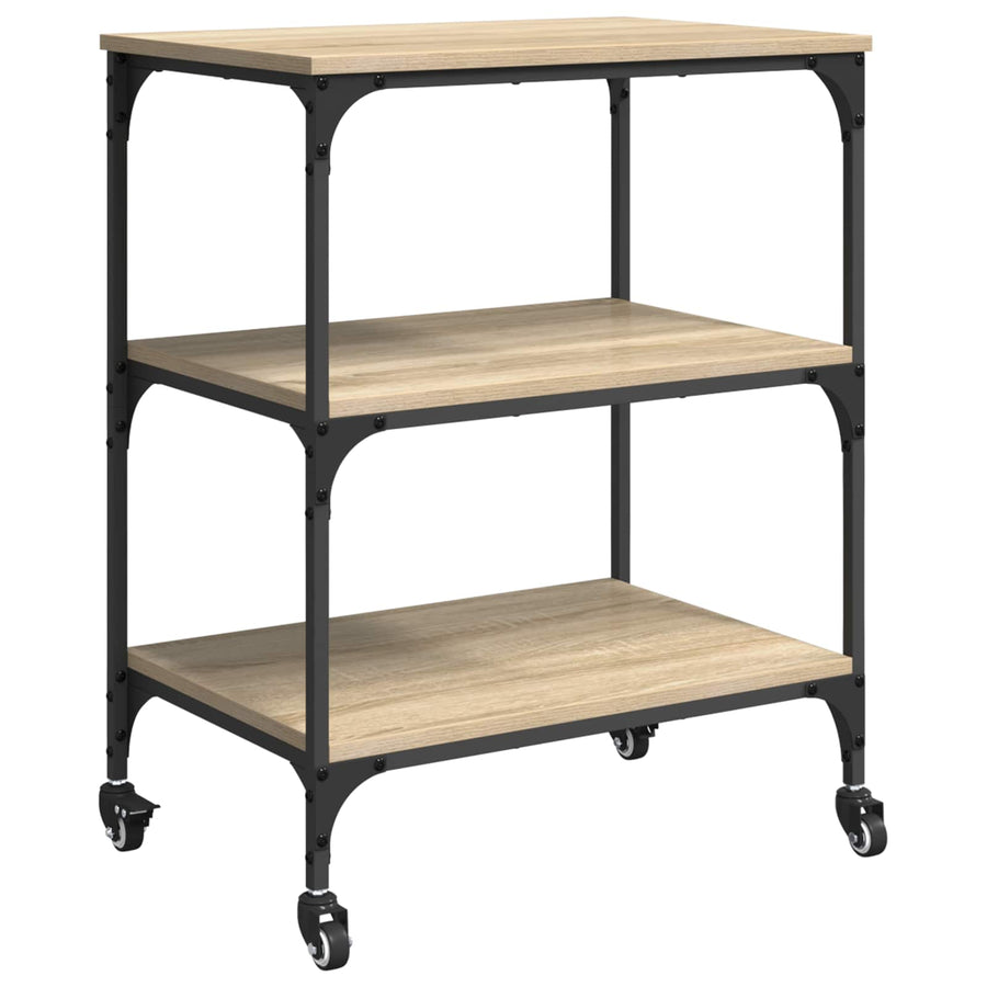 Keuken Trolley Sonoma Eiken 60 x 41 x 76 cm Bewerkt hout