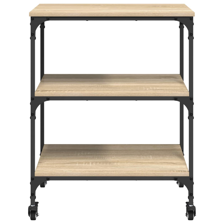 Keuken Trolley Sonoma Eiken 60 x 41 x 76 cm Bewerkt hout