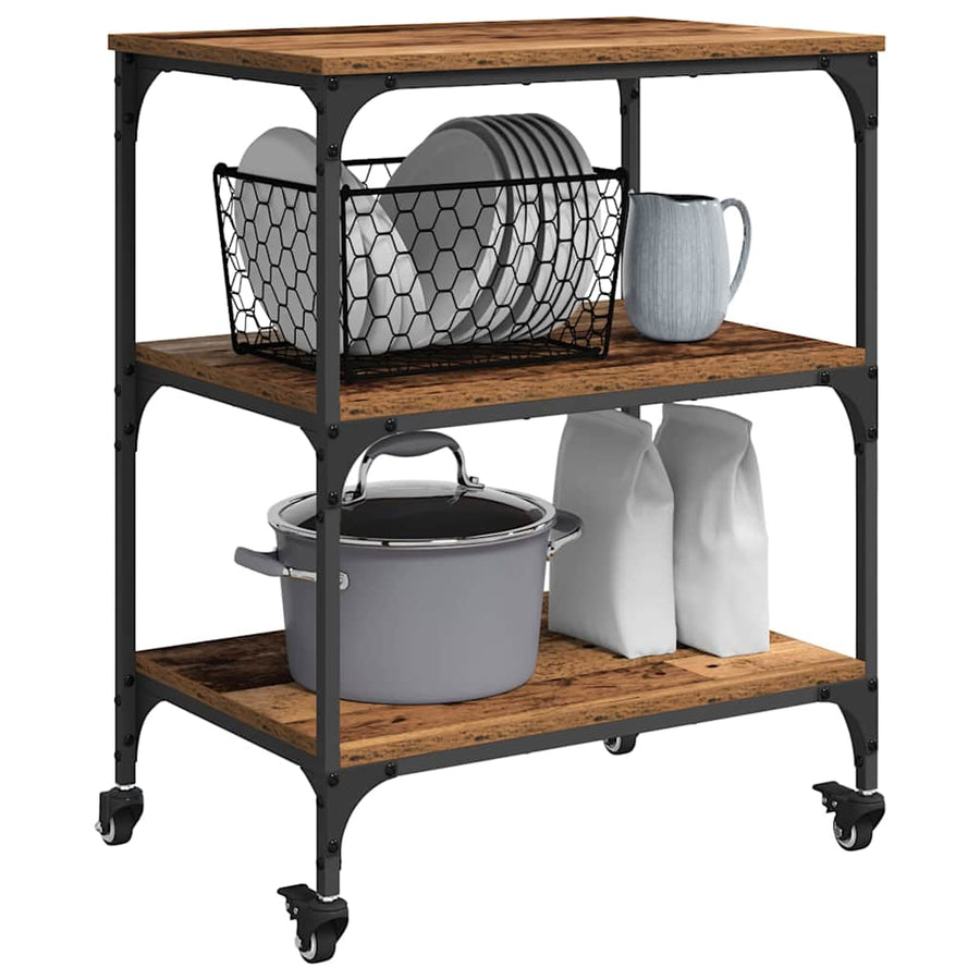 Keuken Trolley Oud Hout 60 x 41 x 76 cm Bewerkt hout