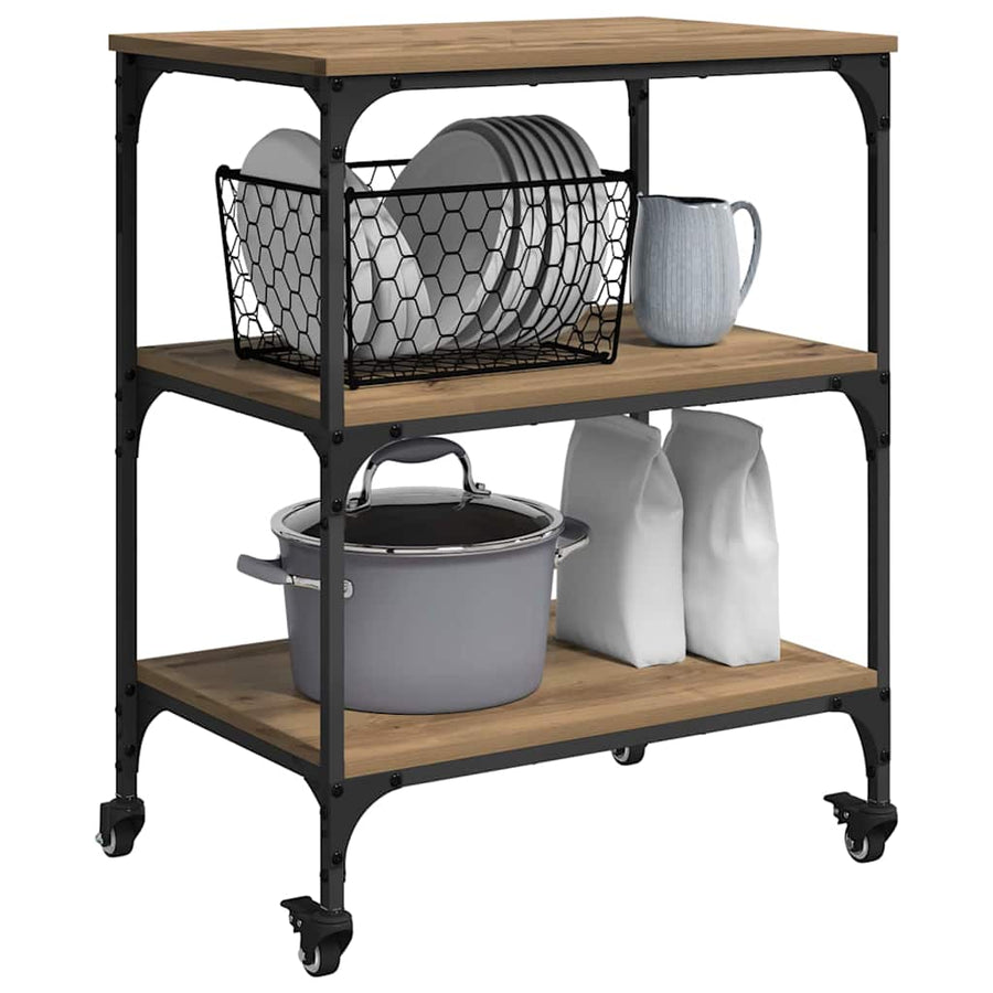 Keuken Trolley Artisan Eiken 60 x 41 x 76 cm Bewerkt hout