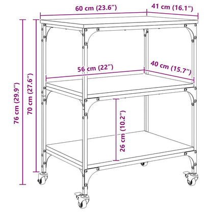 Keuken Trolley Artisan Eiken 60 x 41 x 76 cm Bewerkt hout
