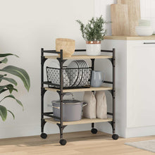 Keuken Trolley Sonoma Eiken 50 x 35 x 75,5 cm Bewerkt hout