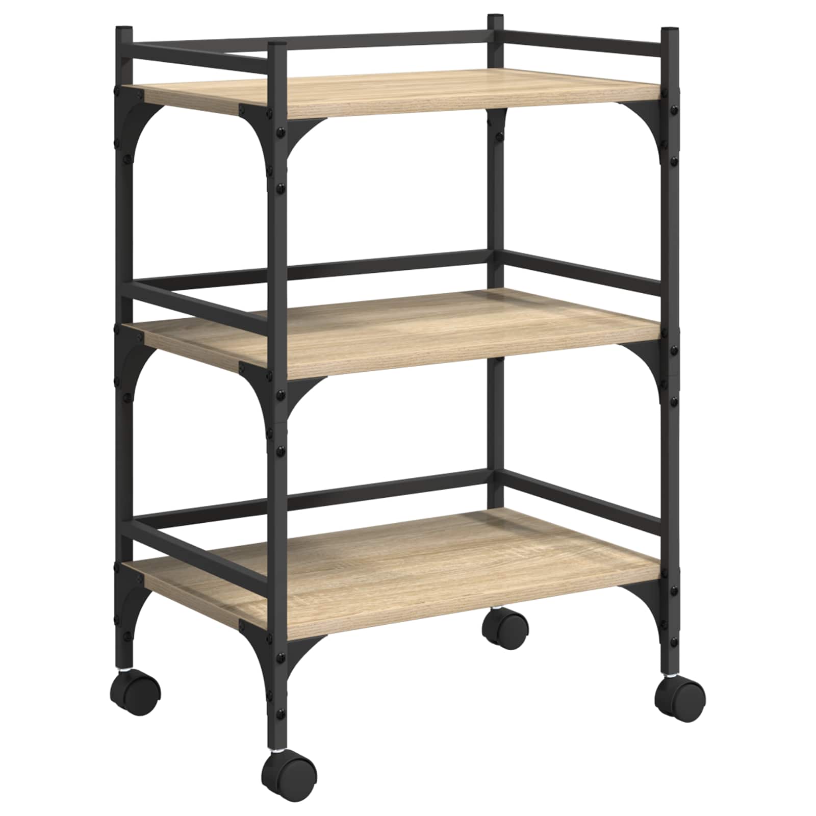 Keuken Trolley Sonoma Eiken 50 x 35 x 75,5 cm Bewerkt hout