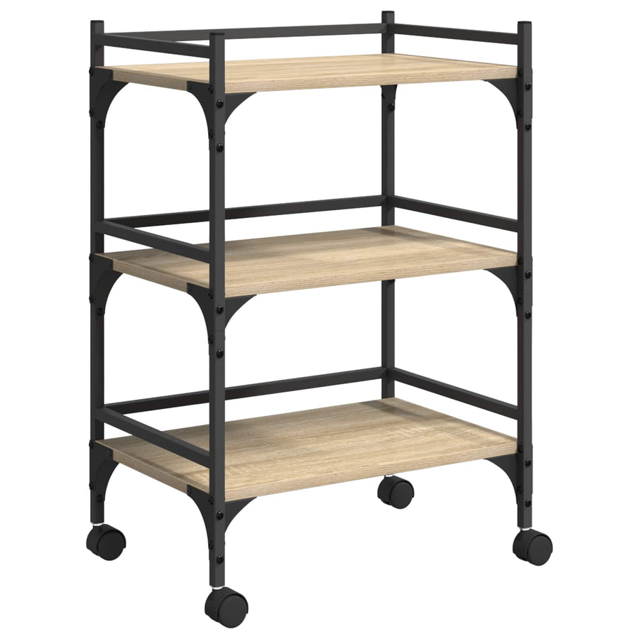 Keuken Trolley Sonoma Eiken 50 x 35 x 75,5 cm Bewerkt hout
