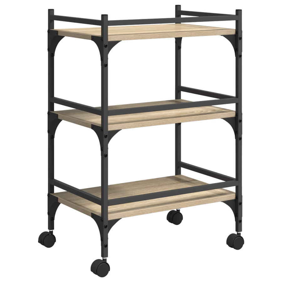 Keuken Trolley Sonoma Eiken 50 x 35 x 75,5 cm Bewerkt hout