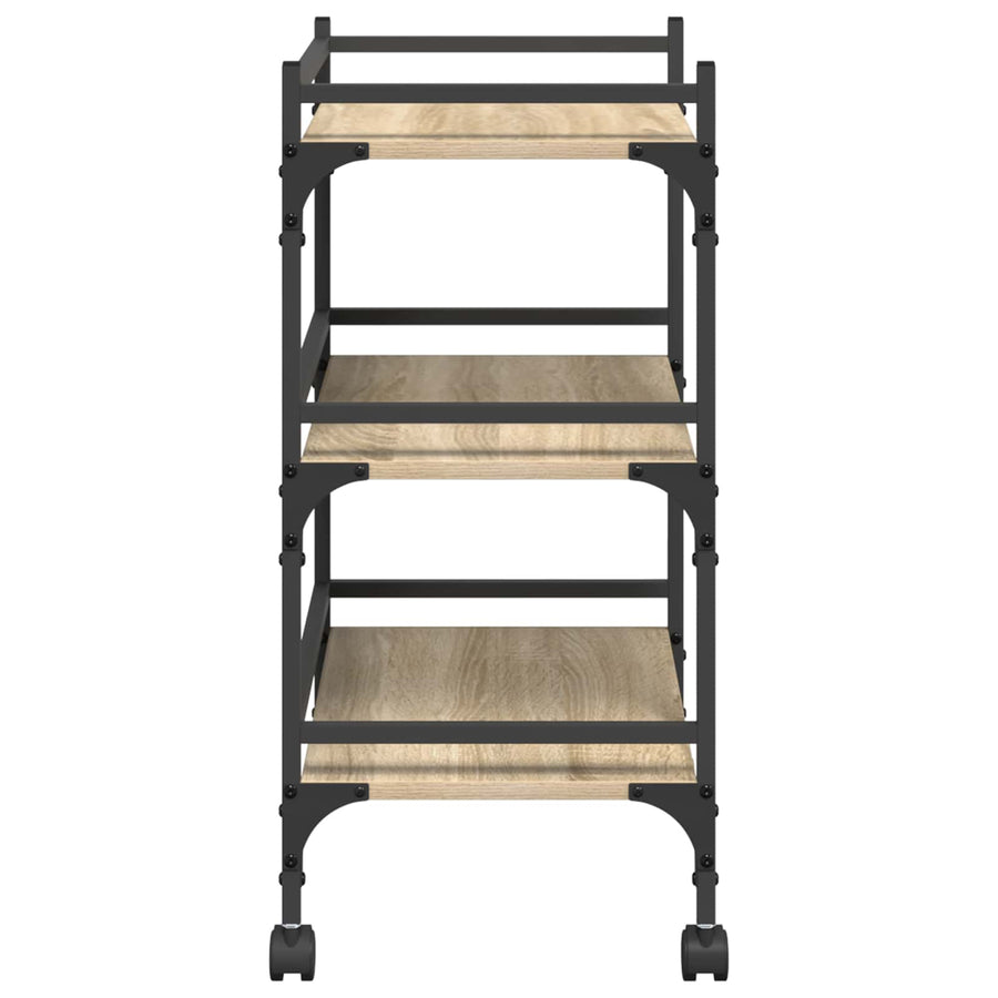 Keuken Trolley Sonoma Eiken 50 x 35 x 75,5 cm Bewerkt hout