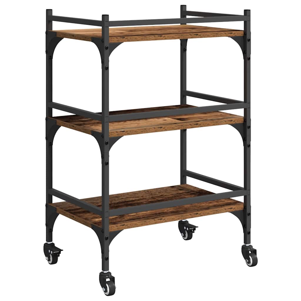 Keuken Trolley Oud Hout 50 x 35 x 75.5 cm Bewerkt hout
