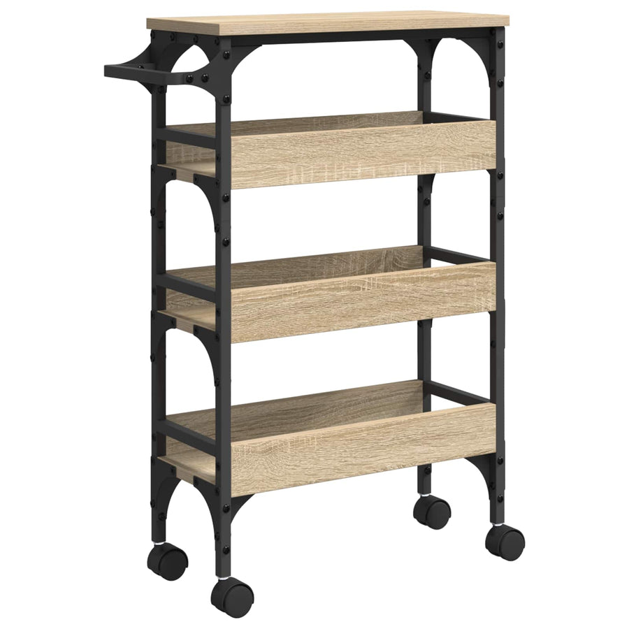 Keuken Trolley Sonoma Eiken 53 x 20 x 76 cm Bewerkt hout