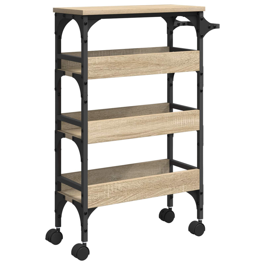 Keuken Trolley Sonoma Eiken 53 x 20 x 76 cm Bewerkt hout