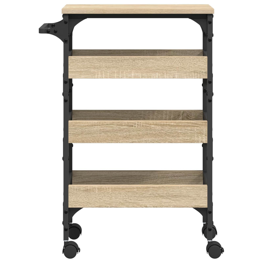 Keuken Trolley Sonoma Eiken 53 x 20 x 76 cm Bewerkt hout