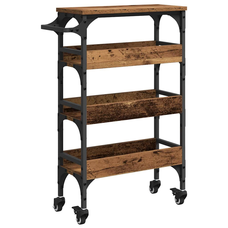 Keuken Trolley Oud Hout 53 x 20 x 76 cm Bewerkt hout