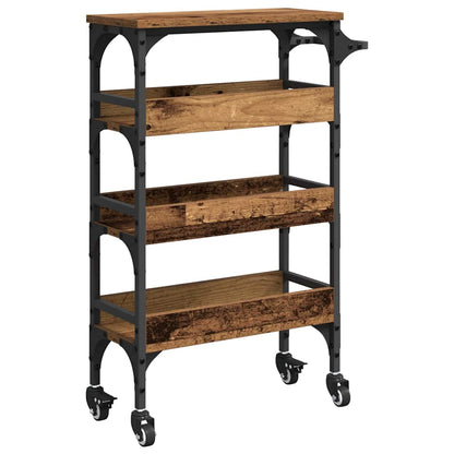 Keuken Trolley Oud Hout 53 x 20 x 76 cm Bewerkt hout