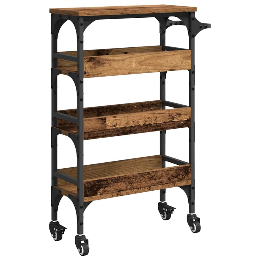 Keuken Trolley Oud Hout 53 x 20 x 76 cm Bewerkt hout