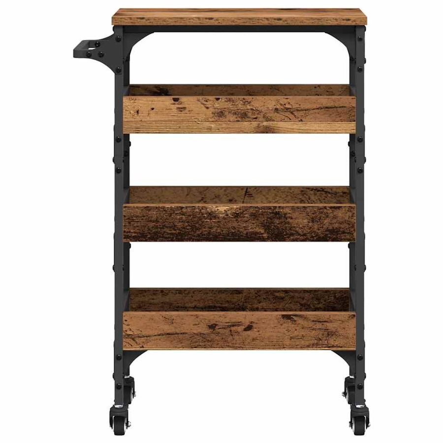 Keuken Trolley Oud Hout 53 x 20 x 76 cm Bewerkt hout