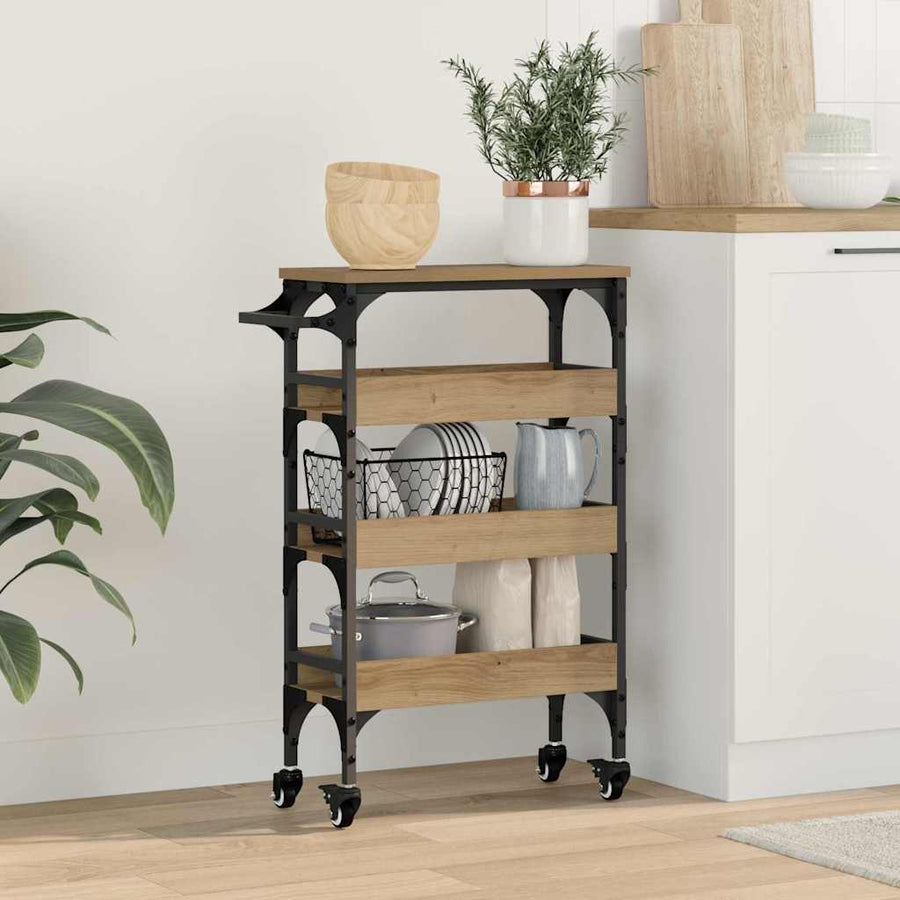 Keuken Trolley Artisan Eiken 53 x 20 x 76 cm Bewerkt hout