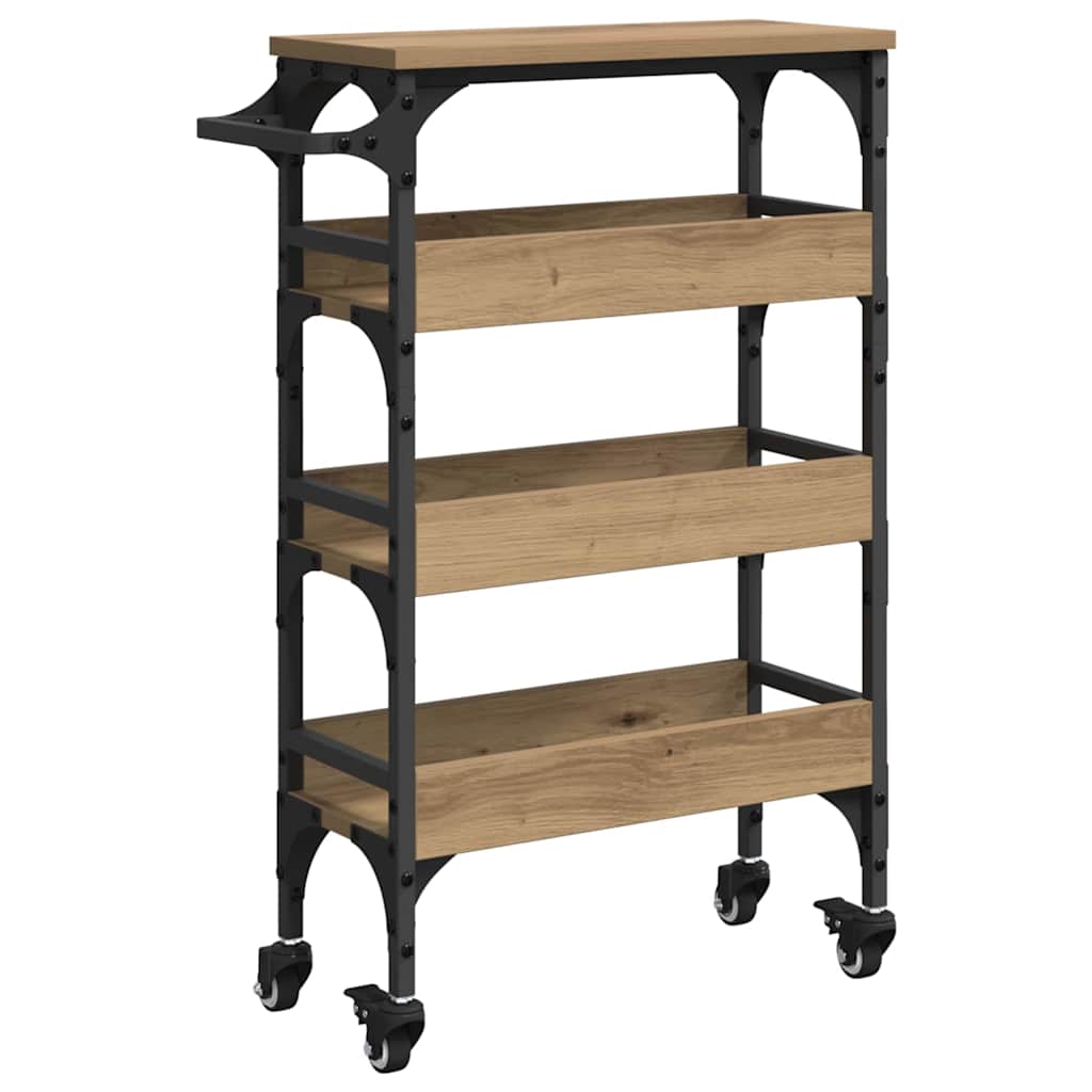 Keuken Trolley Artisan Eiken 53 x 20 x 76 cm Bewerkt hout