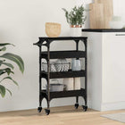 Kitchen Trolley Black Oak 53 x 20 x 76 cm Engineered wood
