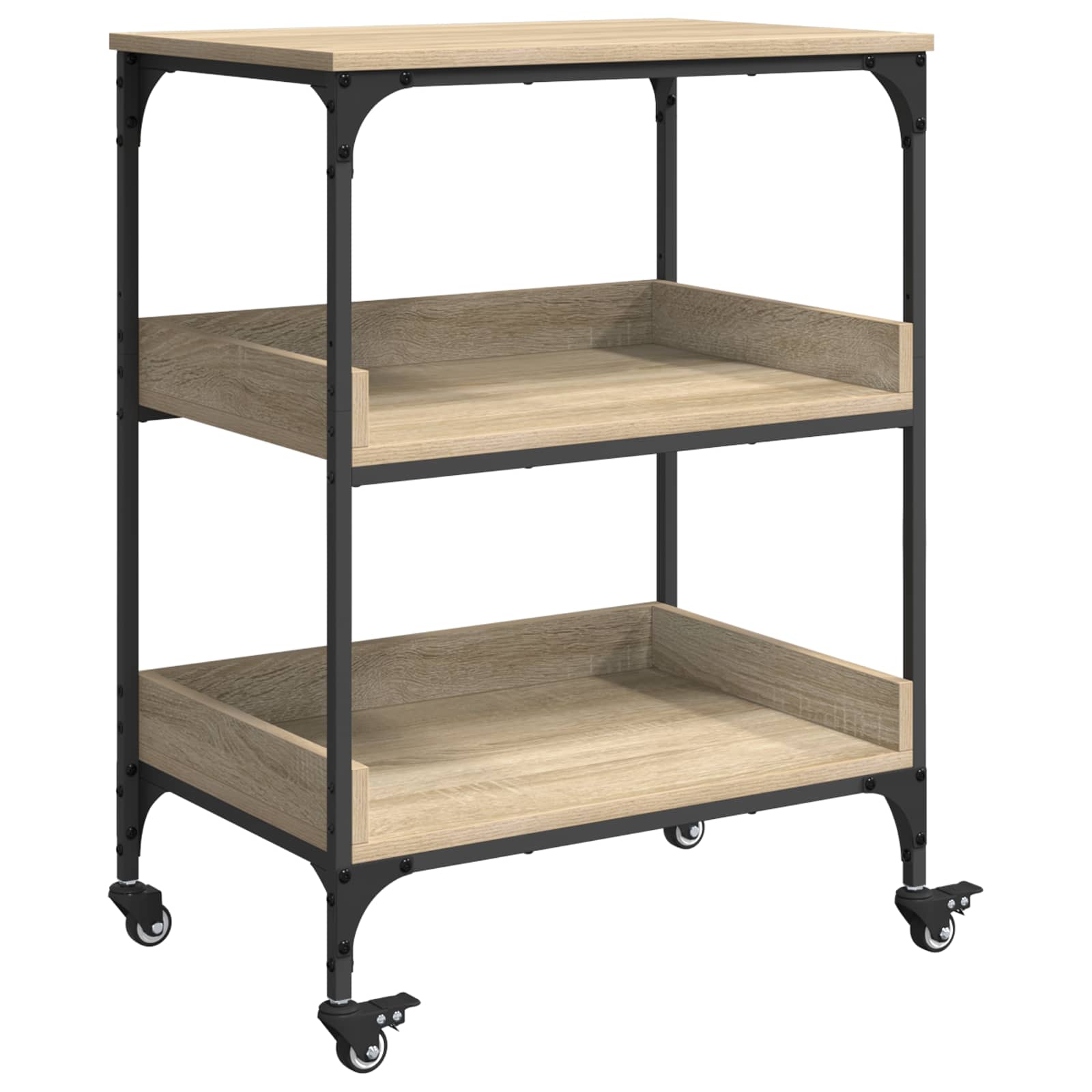 Keuken Trolley Sonoma Eiken 60 x 41 x 80,5 cm Bewerkt hout