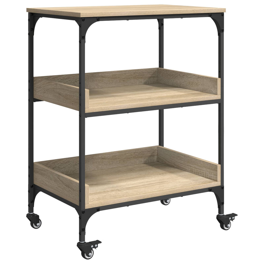 Keuken Trolley Sonoma Eiken 60 x 41 x 80,5 cm Bewerkt hout
