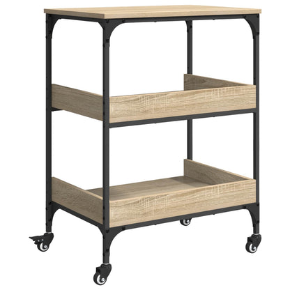 Keuken Trolley Sonoma Eiken 60 x 41 x 80,5 cm Bewerkt hout