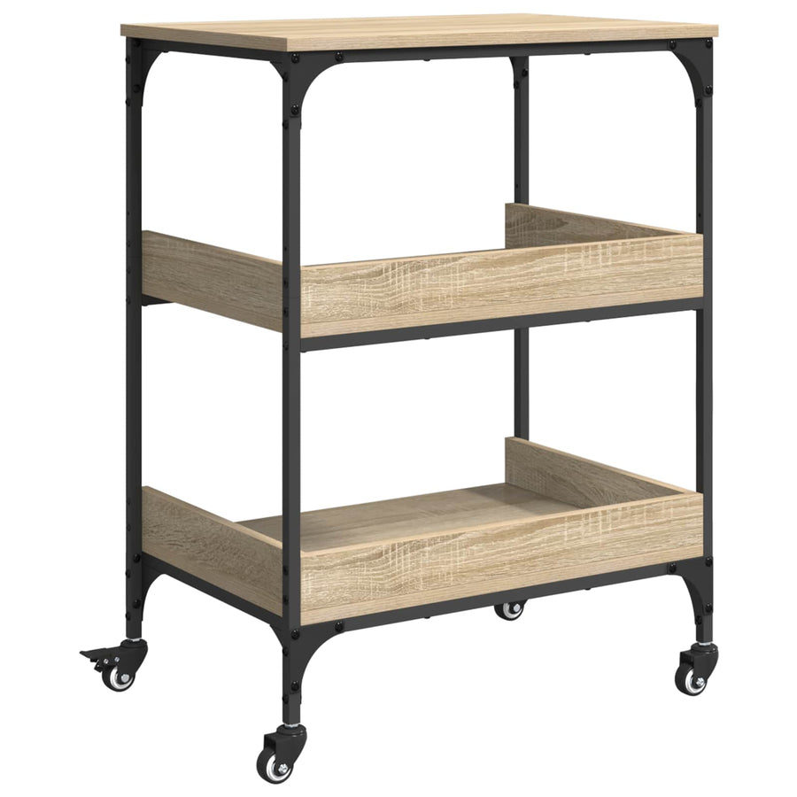 Keuken Trolley Sonoma Eiken 60 x 41 x 80,5 cm Bewerkt hout