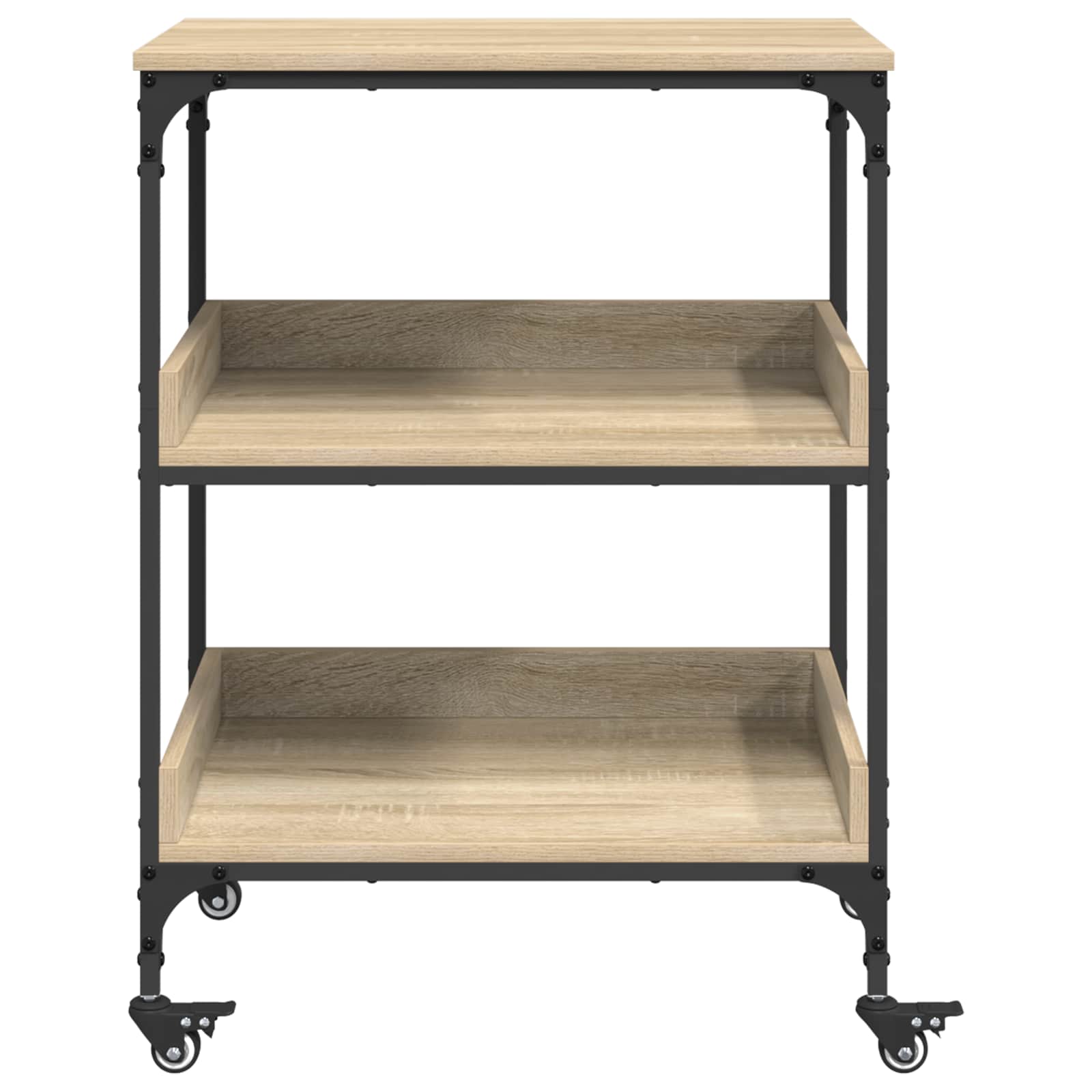 Keuken Trolley Sonoma Eiken 60 x 41 x 80,5 cm Bewerkt hout