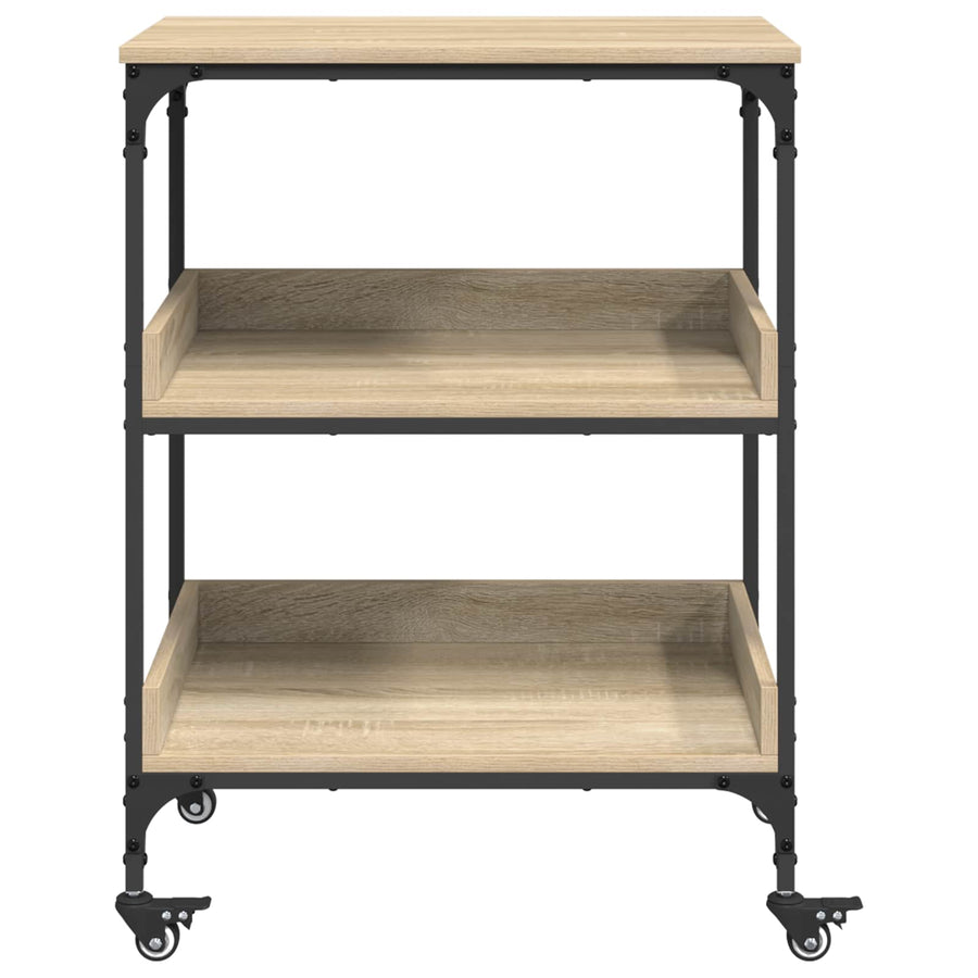 Keuken Trolley Sonoma Eiken 60 x 41 x 80,5 cm Bewerkt hout