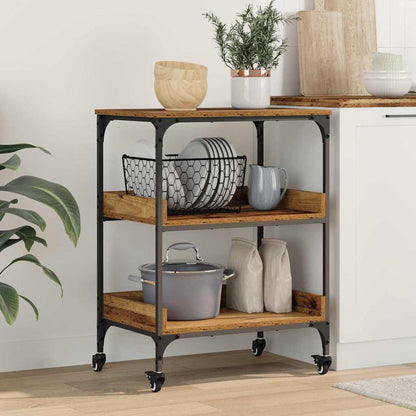 Keuken Trolley Oud Hout 60 x 41 x 80.5 cm Bewerkt hout