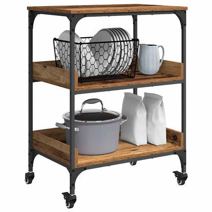 Keuken Trolley Oud Hout 60 x 41 x 80.5 cm Bewerkt hout