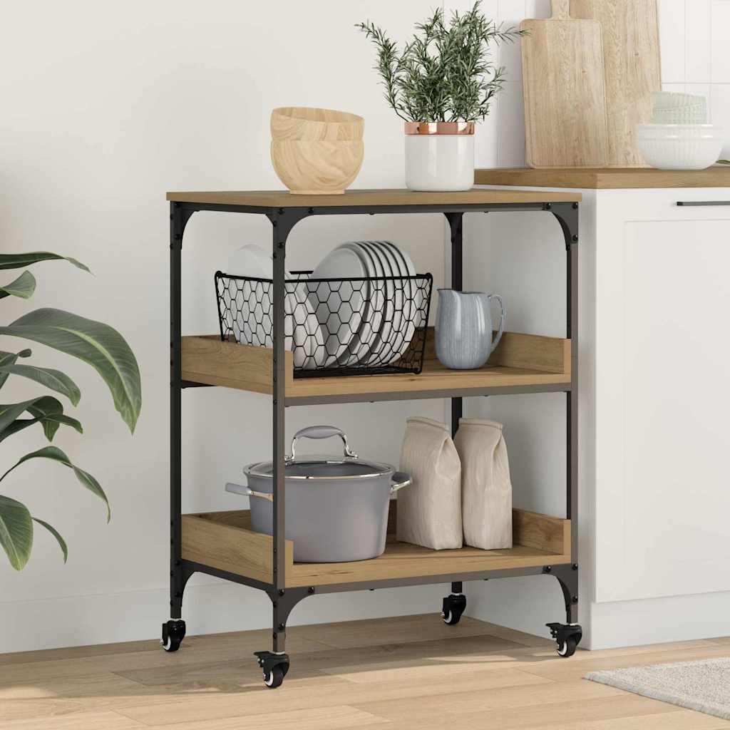 Keuken Trolley Artisan Eiken 60 x 41 x 80.5 cm Bewerkt hout
