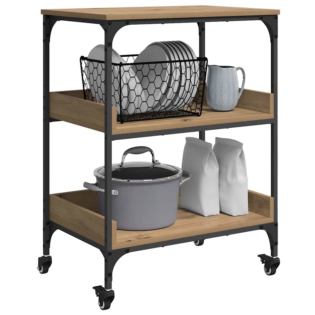 Keuken Trolley Artisan Eiken 60 x 41 x 80.5 cm Bewerkt hout