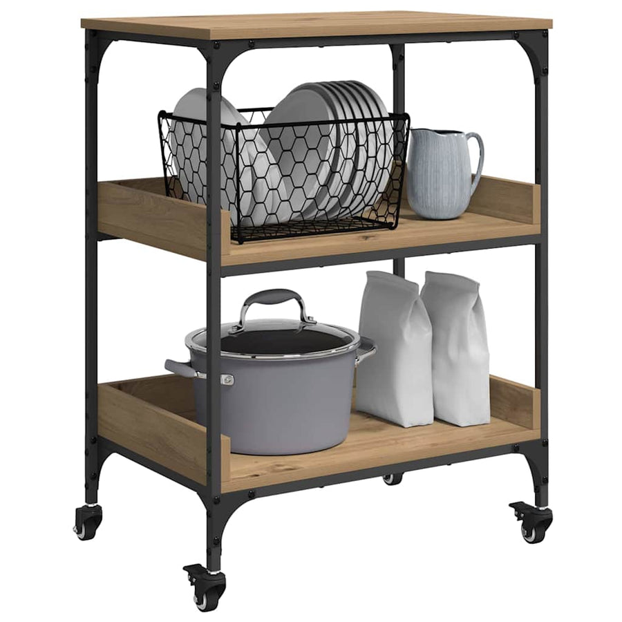Keuken Trolley Artisan Eiken 60 x 41 x 80.5 cm Bewerkt hout