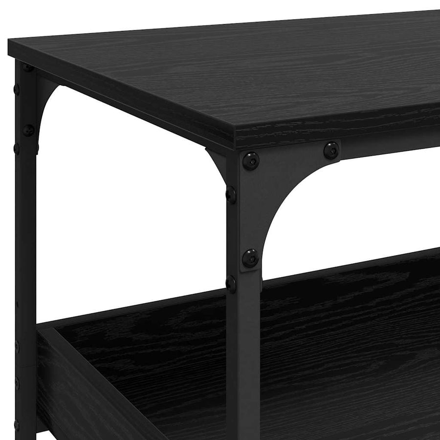 Keuken Trolley Zwart Eiken 60 x 41 x 80.5 cm Bewerkt hout