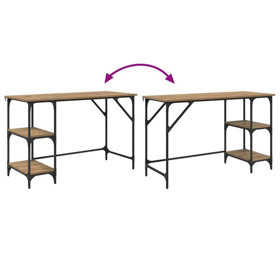 Bureau Artisan Eiken 120 x 50 x 75 cm Bewerkt hout